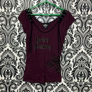 Harley Davidson T-shirt with shoulder ties size M